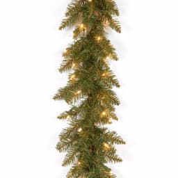 National Tree Company 9 ft. Pre-Lit Dunhill Fir Artificial Garland with 100 Clear Incandescent Lights thumbnail 2