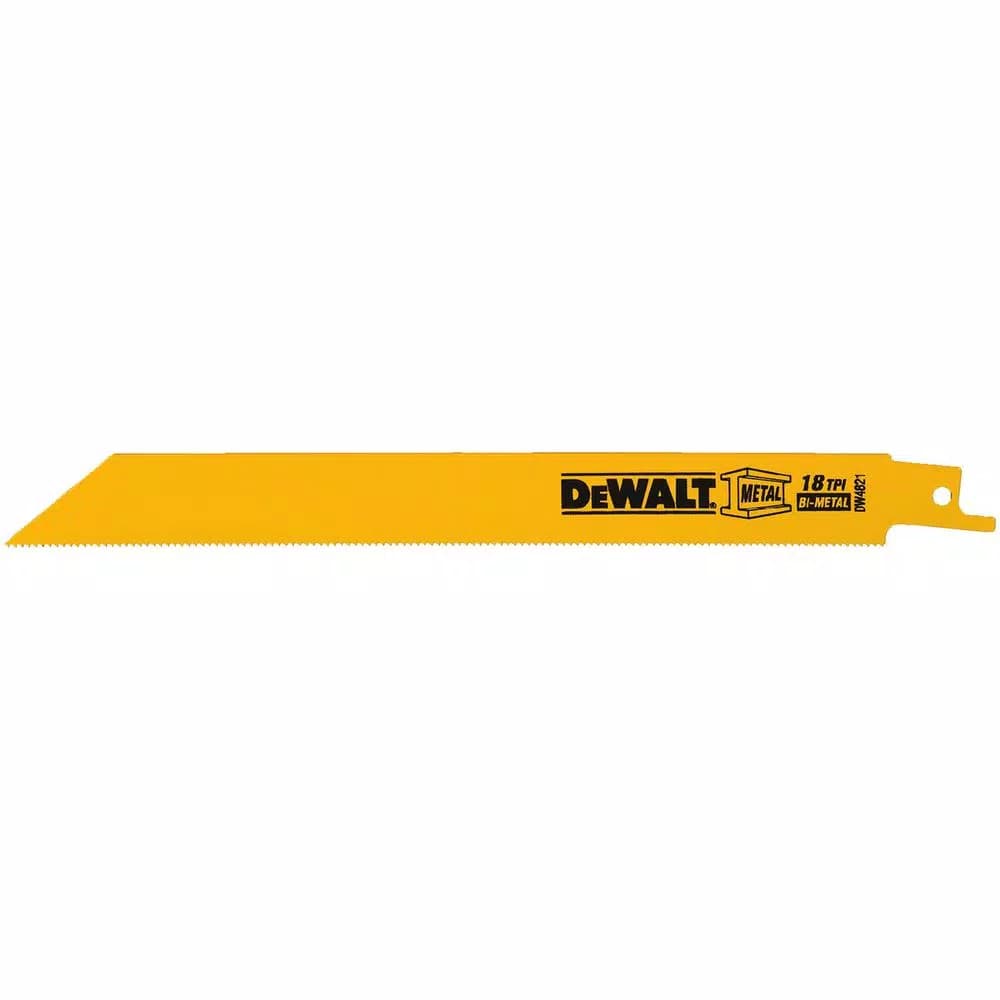 DEWALT 8 in. 18 TPI Demolition Reciprocating Saw Blade, Bi-Metal, 5-Pack