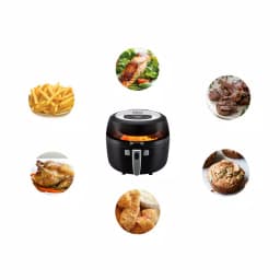 Emerald 6.5L Rotating Air Fryer with Self-Stirring Paddle, 1350W Digital LED Timer & Temperature Control thumbnail 3