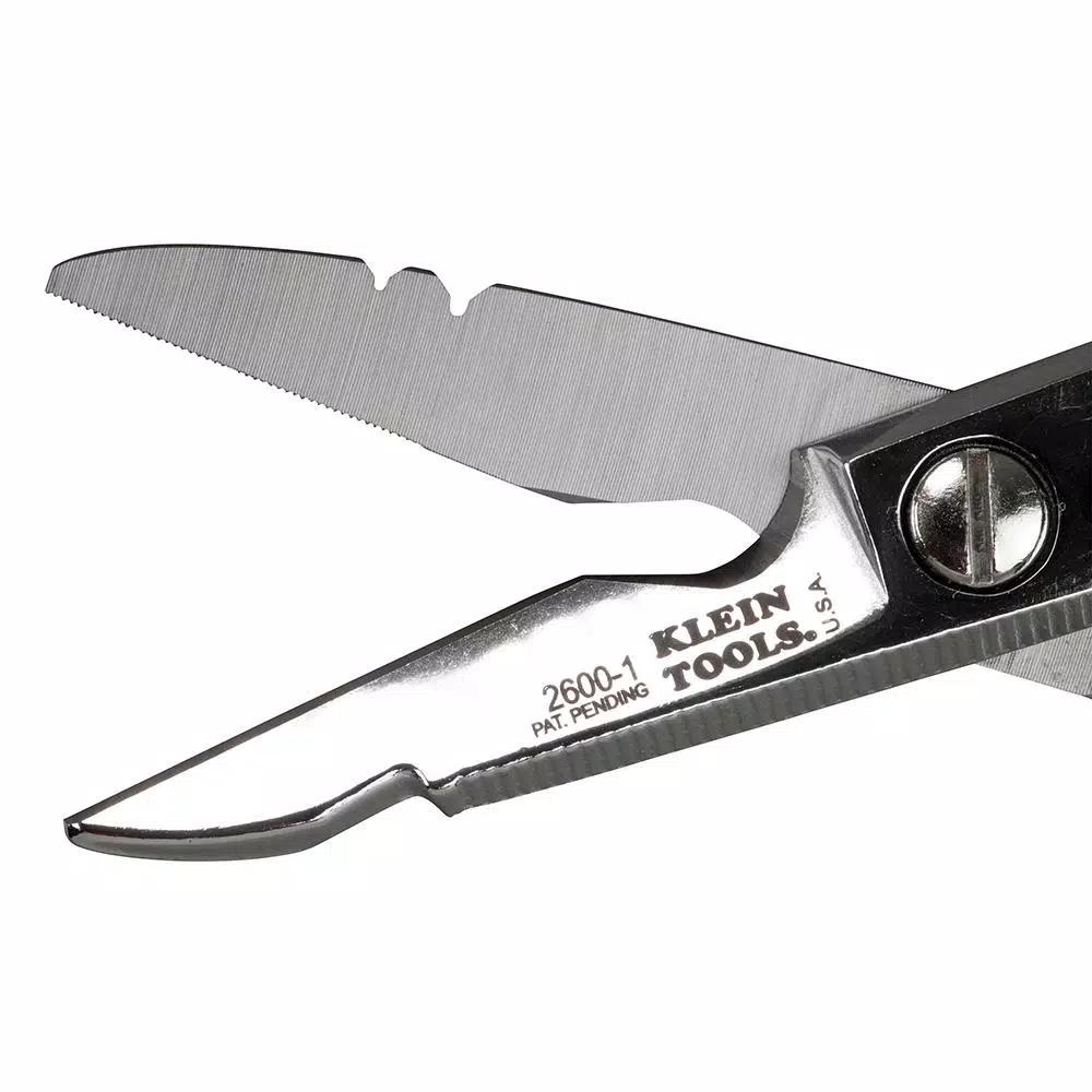 Klein Tools All-Purpose Electrician's Scissors with Forged High Carbon Steel Blades and Wire Stripping Notches