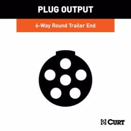 CURT 6-Way Round Trailer Connector Plug with Spring (Trailer Side) thumbnail 3