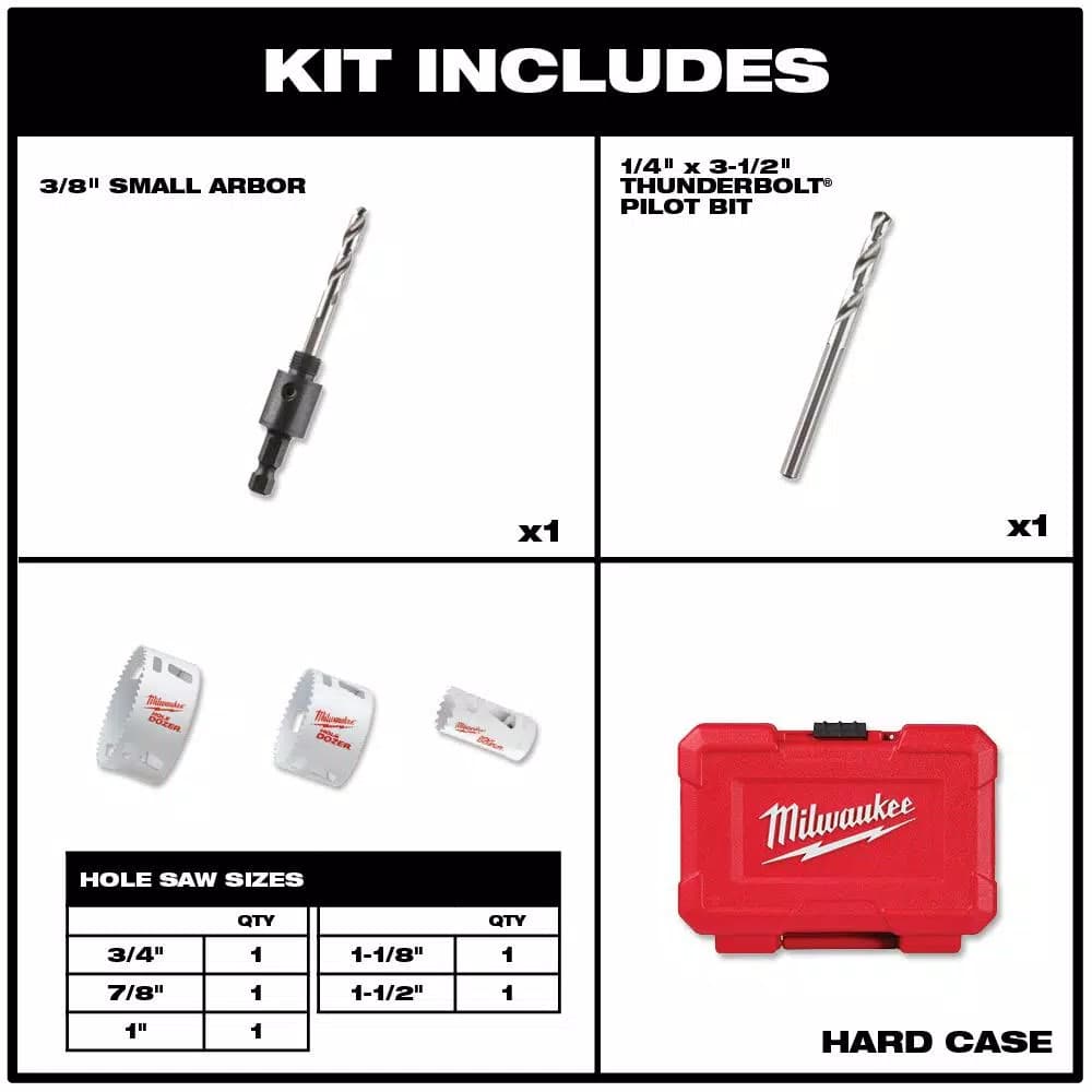 Milwaukee Hole Dozer General Purpose Bi-Metal Hole Saw Set, 9-Piece