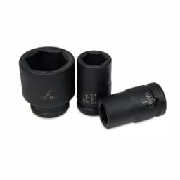 Stark 1 in. Drive Deep Impact Socket Set, 6-Point Cr-Mo, 9-Piece SAE Set with Carrying Case thumbnail 2
