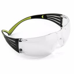 3M SecureFit 400 Series Safety Glasses - Black/Neon Green with Clear Anti-Fog Lenses thumbnail 3