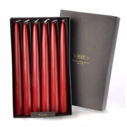 ROOT CANDLES A.I. Root 9 in. Dipped Taper Garnet Dinner Candles, Beeswax Enriched, Box of 12 thumbnail 2