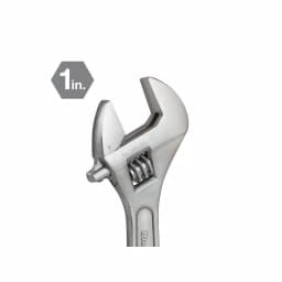 TEKTON 8 in. Adjustable Wrench with Satin Chrome Finish thumbnail 2