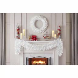 Home Accents Holiday 9 ft. Uptown Pre-Lit LED Artificial Christmas Garland with 180 Tips and 100 Warm White Micro Dot Lights thumbnail 3