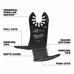 Milwaukee 5-in-1 Bi-Metal Universal Fit Drywall Oscillating Multi-Tool Blade thumbnail 3