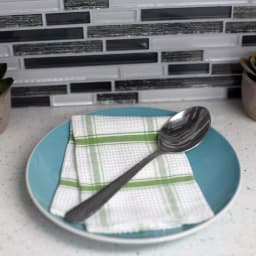 Unbranded Hammered Finish Silver 18/0 Stainless Steel Dinner Spoon Set, 4-Piece thumbnail 3