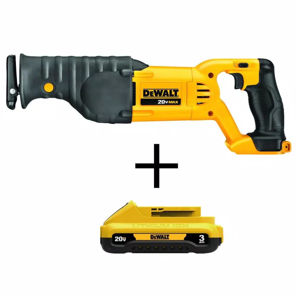 DEWALT 20V MAX Cordless Reciprocating Saw Kit with (1) 3.0 Ah Lithium-Ion Battery