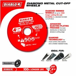 Diablo 4.5 in. Diamond Metal Cut-Off Wheels, 2-Pack thumbnail 2