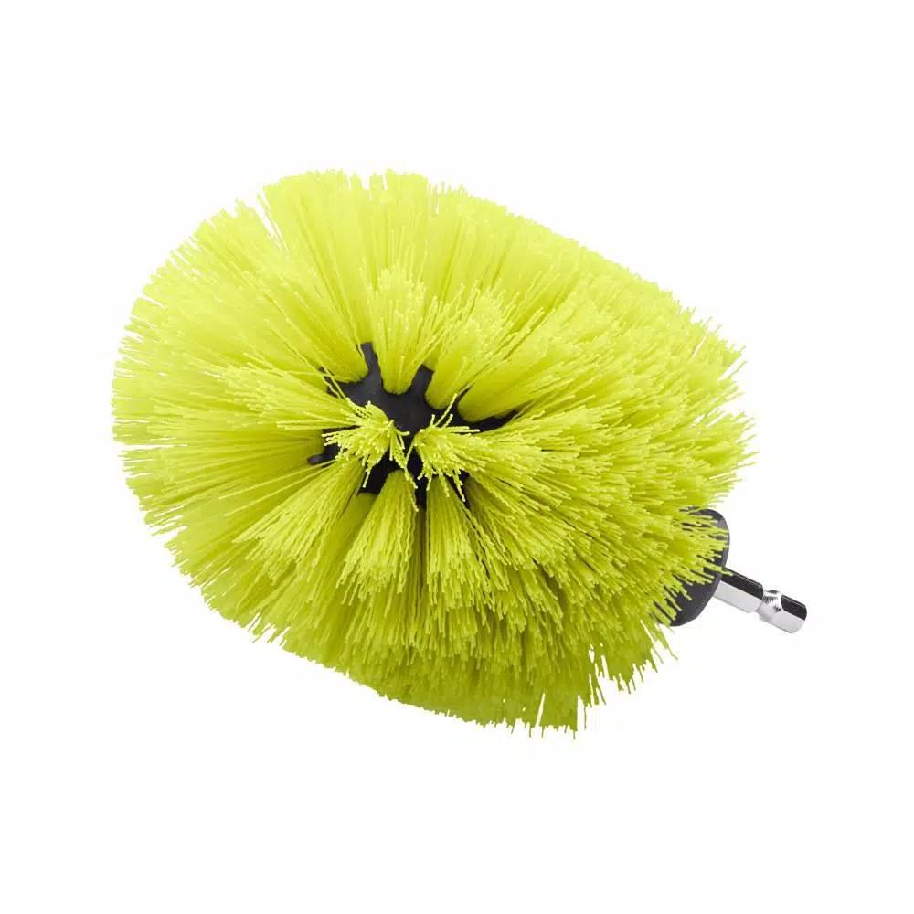 RYOBI Medium Bristle Multi-Purpose Cleaning Brush Kit, 2-Piece Hex Shank