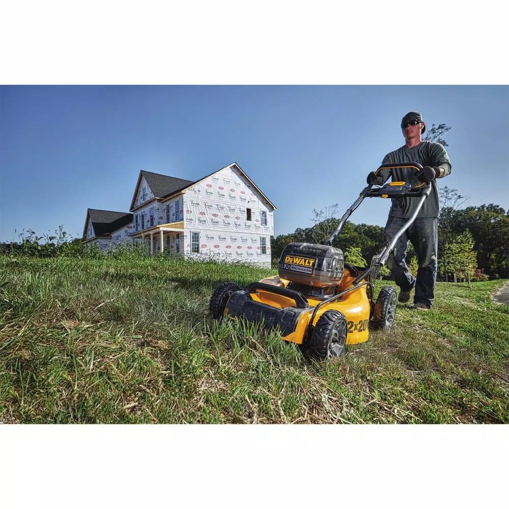 DEWALT 20 in. 20V MAX Cordless Walk Behind Push Lawn Mower with (2) 5.0 Ah Batteries and Charger