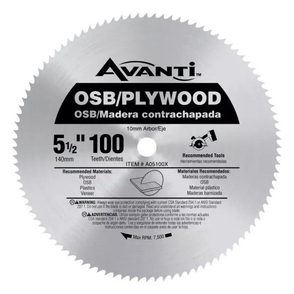 Avanti 5-1/2 in. 100-Teeth OSB/Plywood Circular Saw Blade