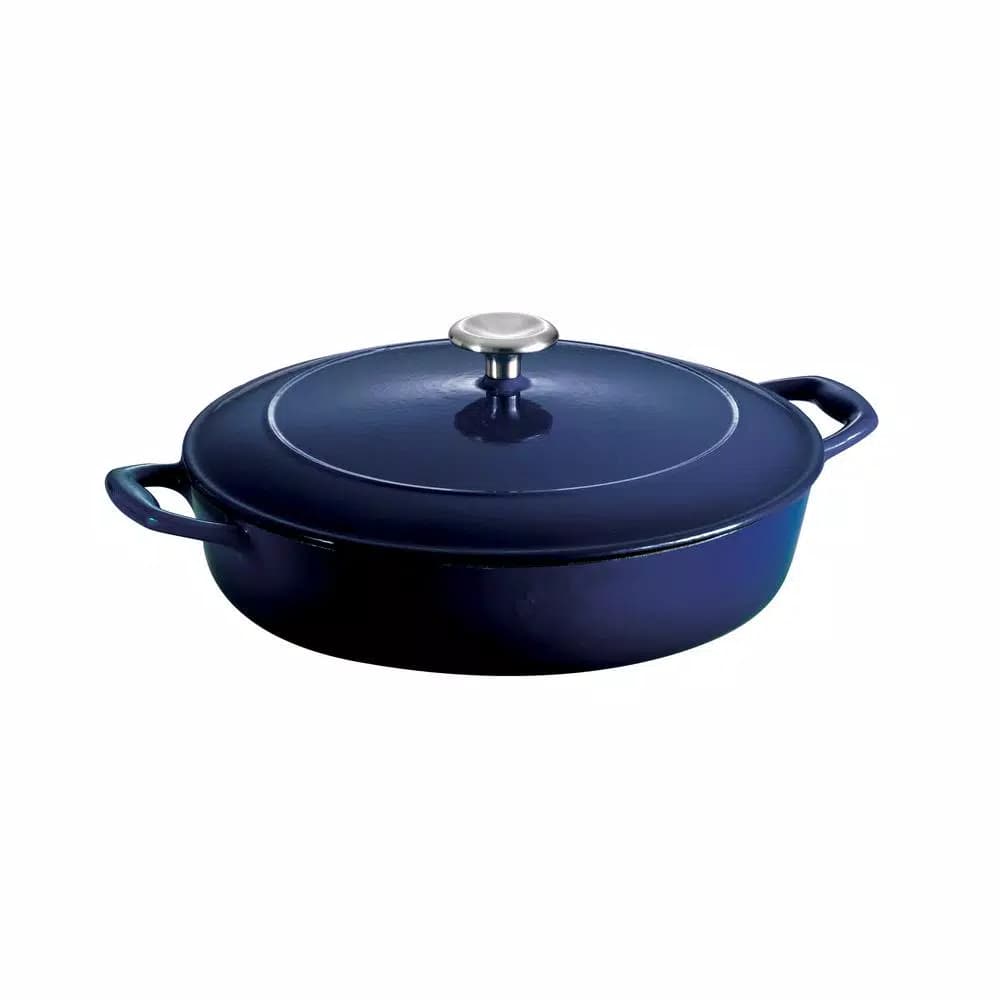 Tramontina Gourmet 4 Qt. Enameled Cast Iron Braising Pan with Lid