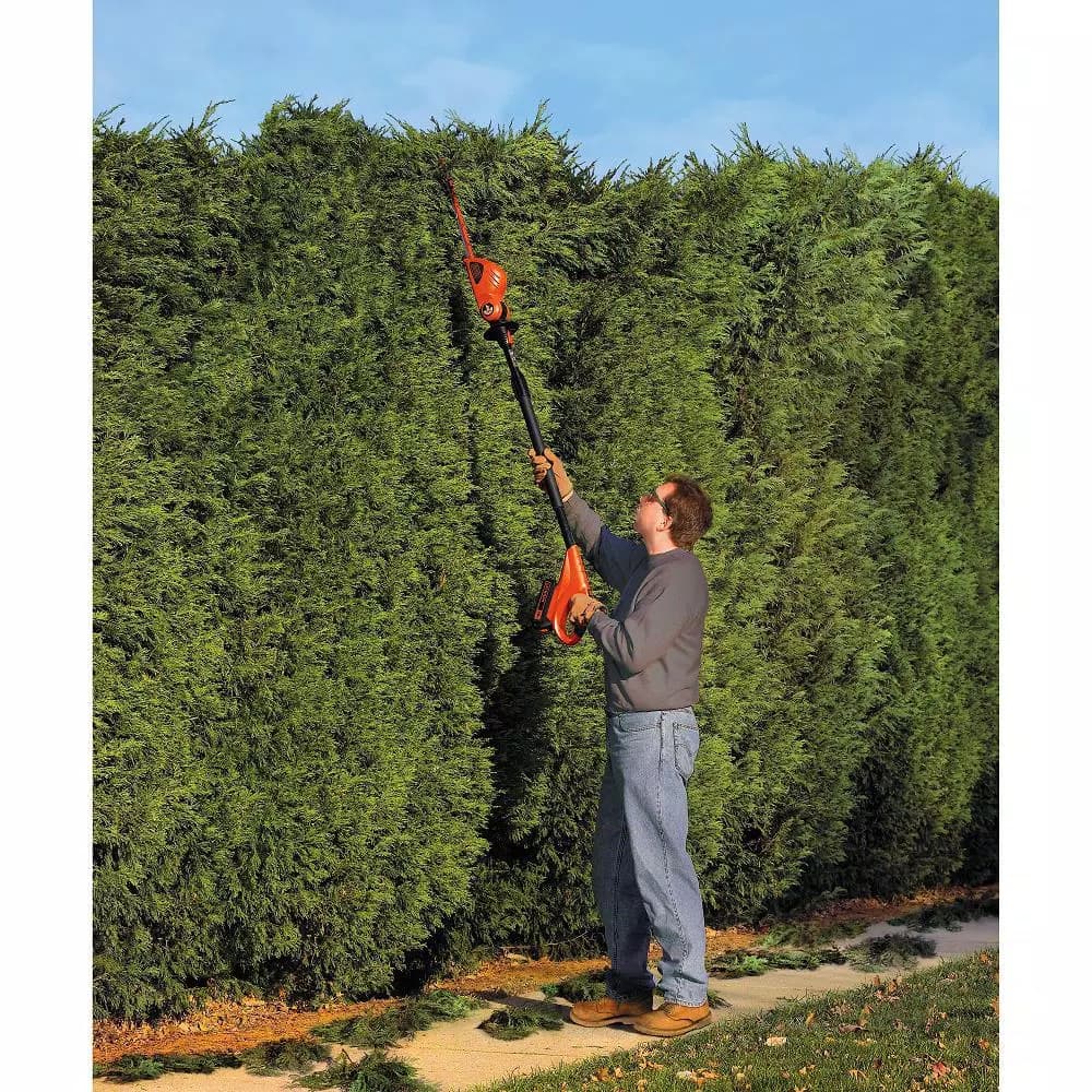 BLACK+DECKER 20V MAX Cordless Pole Hedge Trimmer with 1.5 Ah Battery and Charger