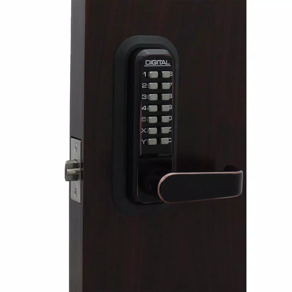Unbranded LockeyUSA 2835 Mechanical Keyless Combination Lever Door Lock, Oil Rubbed Bronze