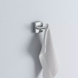 No Drilling Required Klaam Double Robe Hook in Chrome - No-Drill Mounting System thumbnail 2