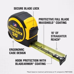 STANLEY FATMAX 35 ft. Tape Measure, SAE, Multi-Surface Blade thumbnail 2