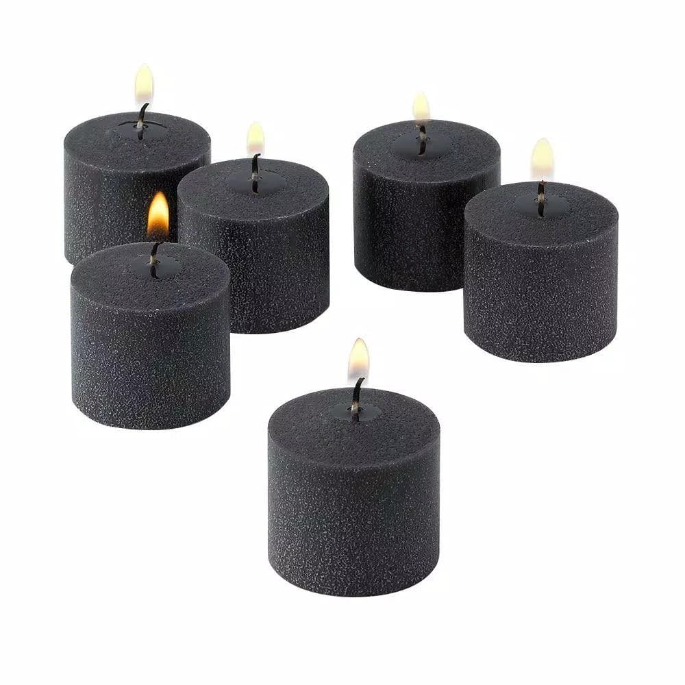 Light In The Dark Black Unscented Votive Candles, 10 Hour Burn Time (Set of 72)