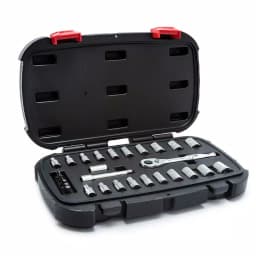 Husky 30-Piece 1/4 in. Drive SAE/Metric Ratchet and Socket Set thumbnail 3