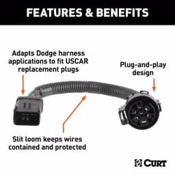 CURT Dodge Factory Harness Adapter to USCAR Socket thumbnail 3