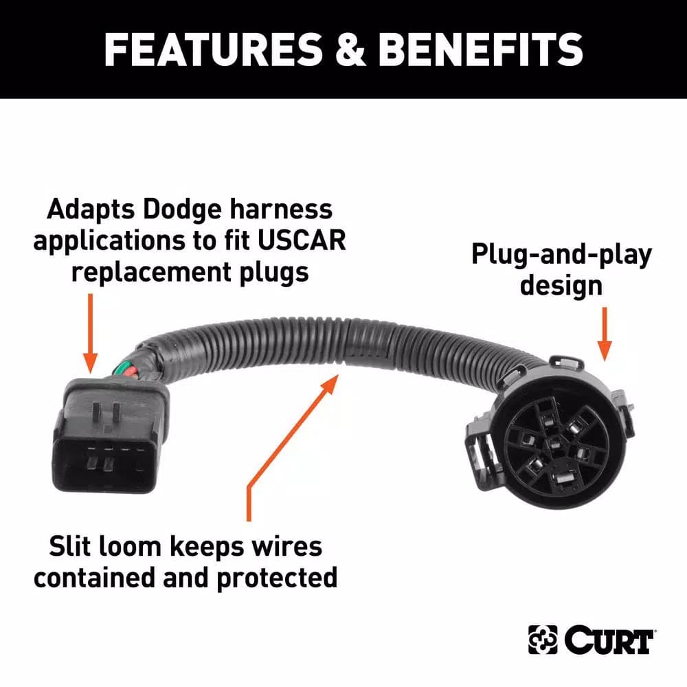CURT Dodge Factory Harness Adapter to USCAR Socket