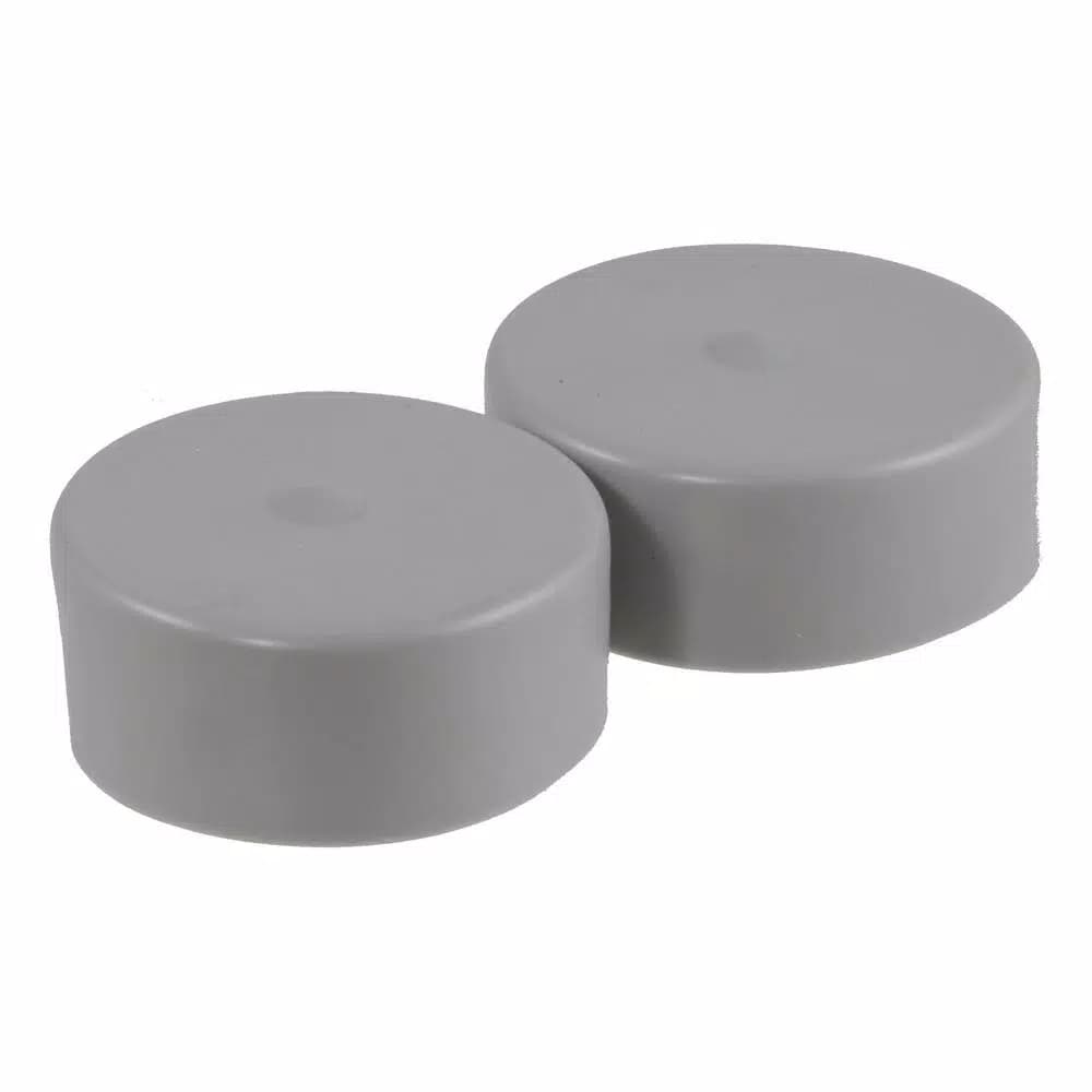 CURT 2.32" Bearing Protector Dust Covers, Gray Plastic (2-Pack)
