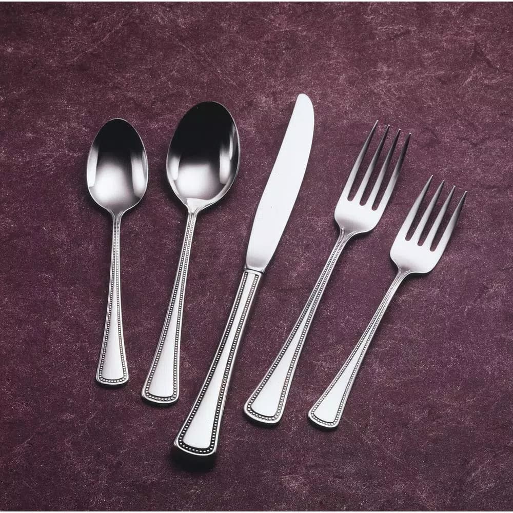 Oneida Needlepoint 18/8 Stainless Steel Tablespoons/Serving Spoons, Set of 12