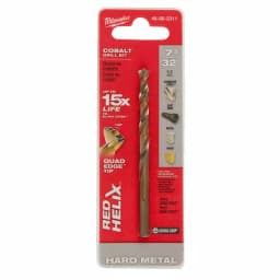 Milwaukee 7/32 in. Cobalt Red Helix Twist Drill Bit thumbnail 1