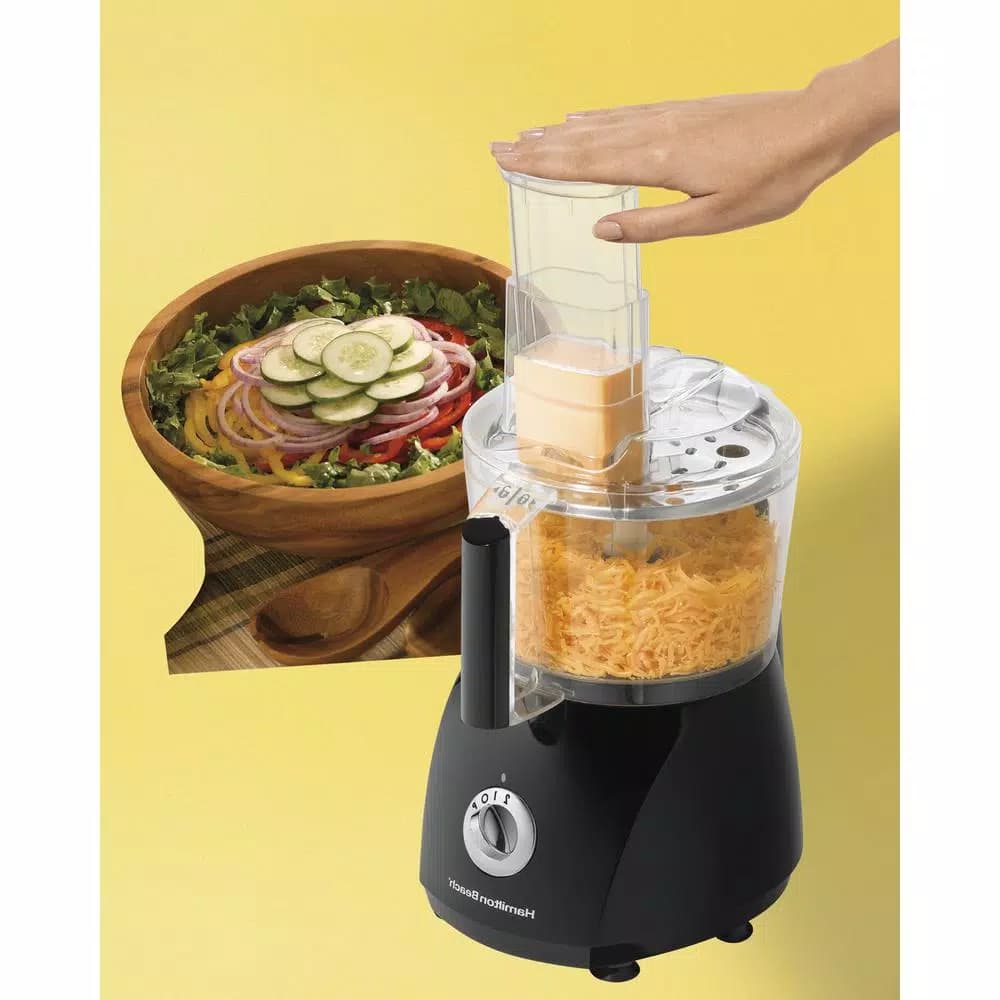 Hamilton Beach Chef Prep 10-Cup Food Processor, 525-Watt, 2-Speed with Pulse, Black