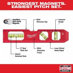 Milwaukee 7 in. Metric Compact Billet Torpedo Level with Rare Earth Magnets thumbnail 2
