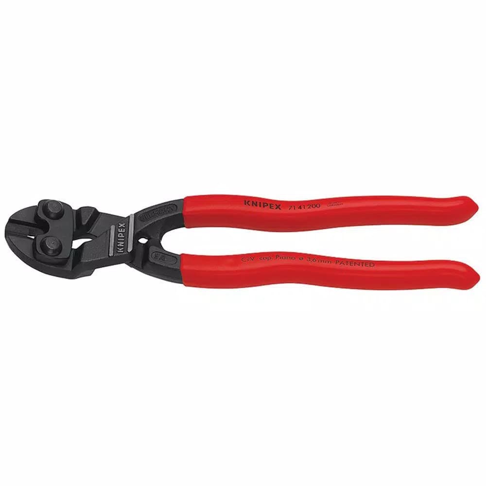 KNIPEX 8 in. Angled High Leverage Cobolt Bolt Cutters with Notch