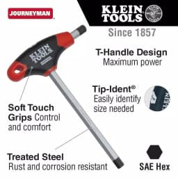 Klein Tools 5/32 in. Journeyman T-Handle Hex Key thumbnail 2