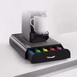 Mind Reader Anchor 50-Capacity Black Nespresso Capsule Storage Drawer with Heat-Resistant Top thumbnail 1