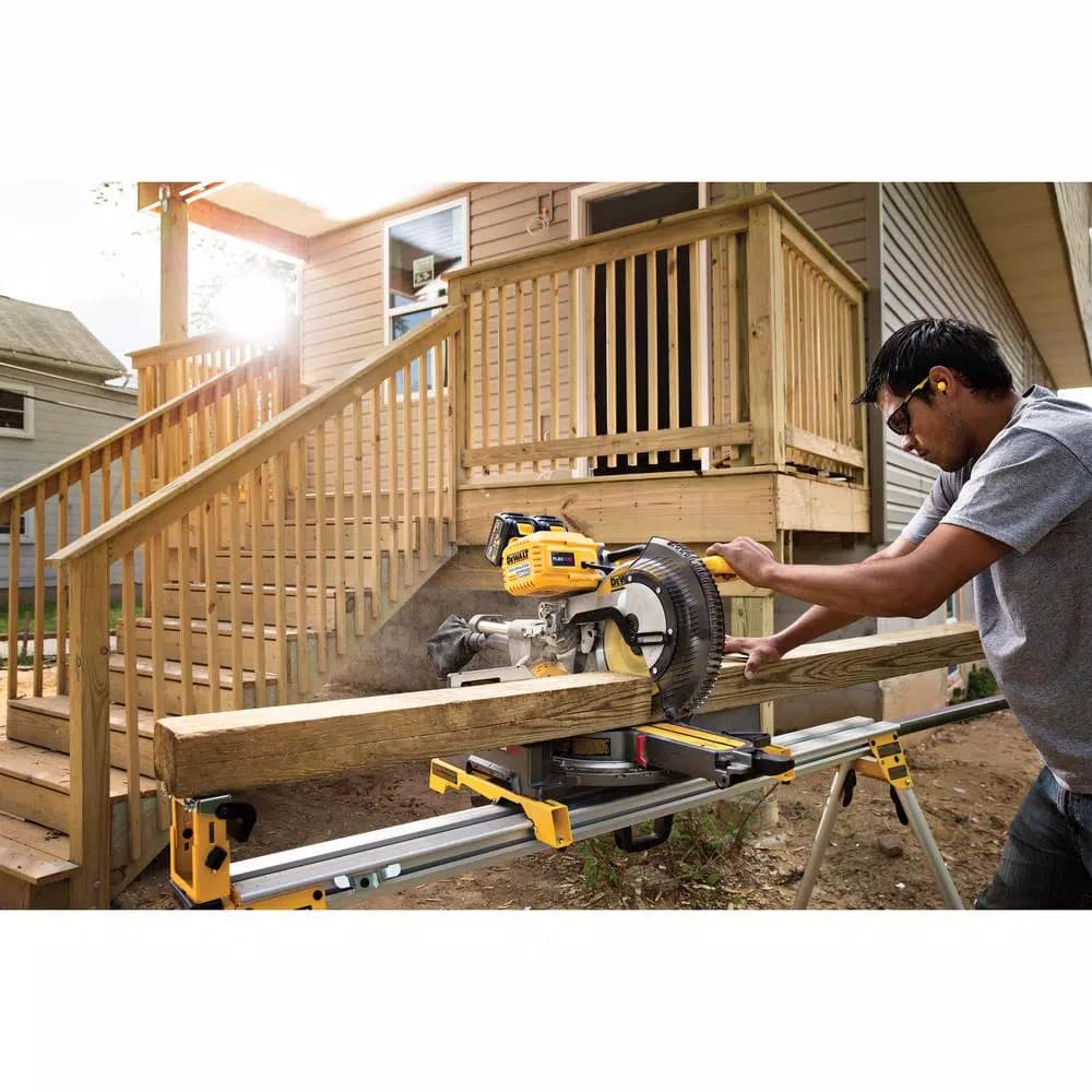 DEWALT 12 in. FLEXVOLT Brushless Sliding Compound Miter Saw Kit with Rolling Stand