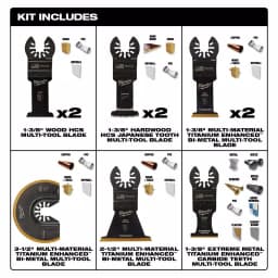 Milwaukee OPEN-LOK 9-Piece Oscillating Multi-Tool Blade Variety Pack, Universal Fit thumbnail 3
