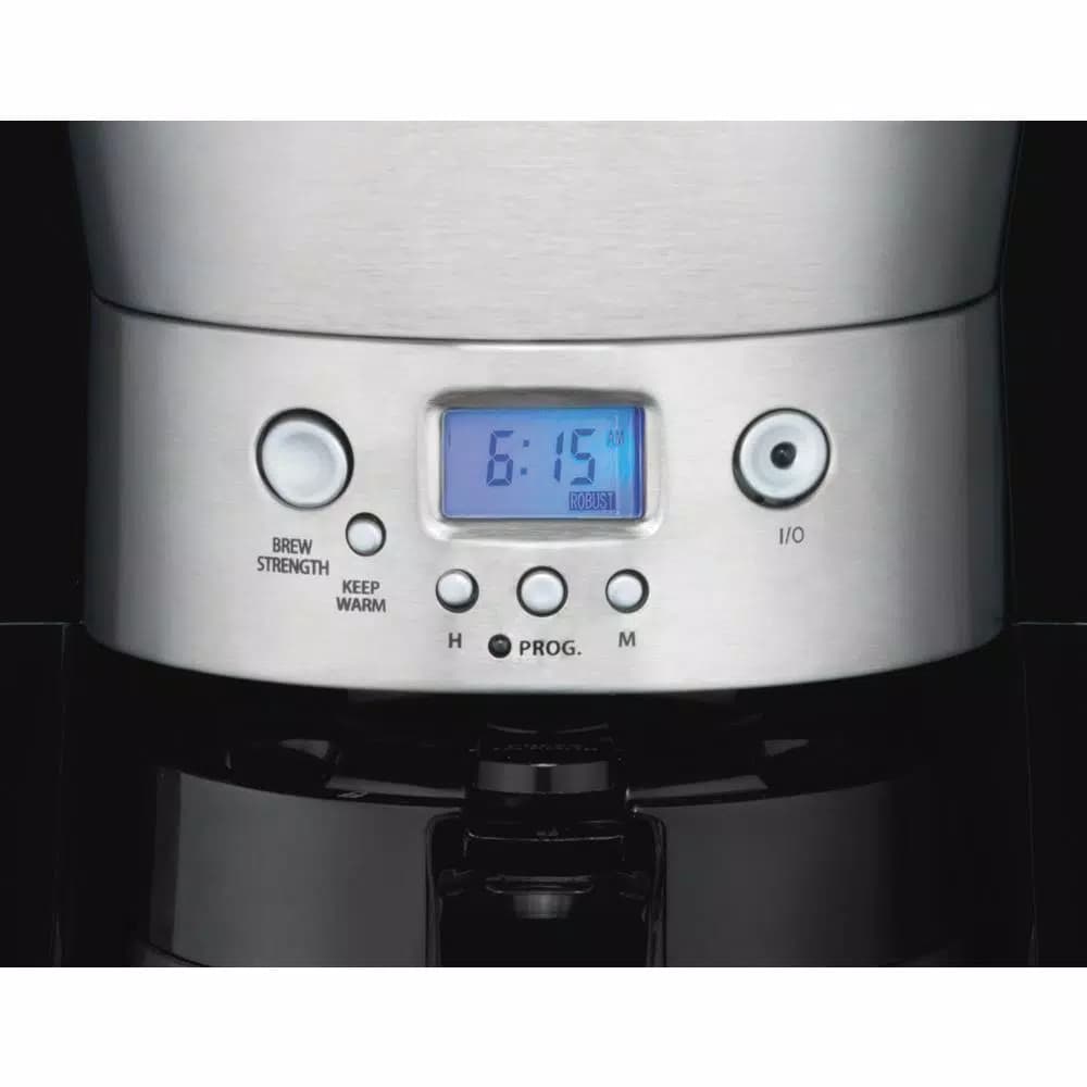 Hamilton Beach 10-Cup Programmable Drip Coffee Maker with Thermal Carafe, Black and Stainless Steel