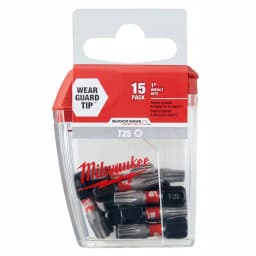 Milwaukee SHOCKWAVE T25 Torx 1 in. Impact Rated Steel Driver Bits, 15-Pack thumbnail 2