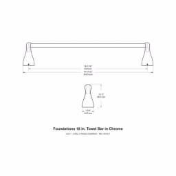 Delta Foundations 18 in. Single Towel Bar in Polished Chrome thumbnail 4