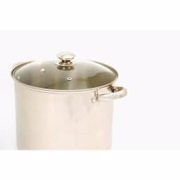 ExcelSteel 12 qt. Stainless Steel Stock Pot with Tempered Glass Lid thumbnail 4