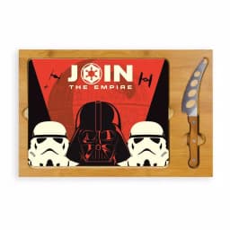 TOSCANA Empire Icon 15.4 in. Rubberwood and Bamboo Glass Top Serving Tray and Cheese Knife Set thumbnail 1