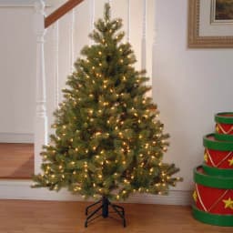 National Tree Company 4.5 ft. Downswept Douglas Fir Artificial Christmas Tree with 450 Clear Lights thumbnail 2