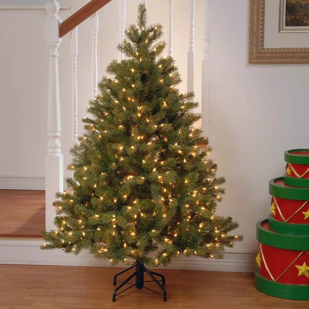 National Tree Company 4.5 ft. Downswept Douglas Fir Artificial Christmas Tree with 450 Clear Lights