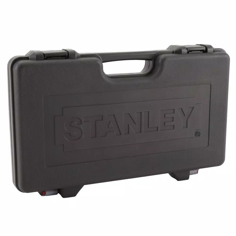Stanley 69-Piece 1/4 in. & 3/8 in. Drive Black Chrome SAE Mechanics Tool Set