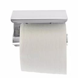 Alpine Industries Single Post Toilet Paper Holder with Storage Shelf, Chrome Finish thumbnail 4