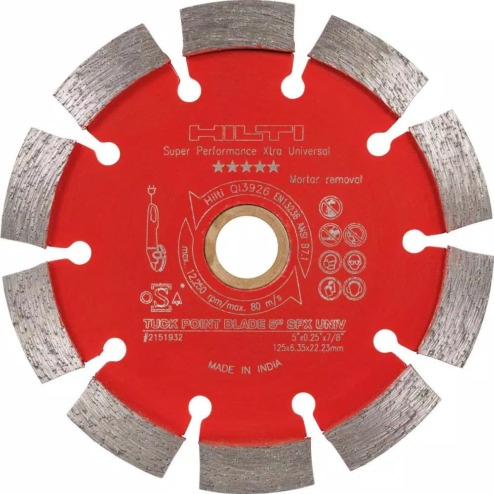 Hilti 5 in. SPX Diamond Tuck Point Blade, Super Performance (6-Pack)