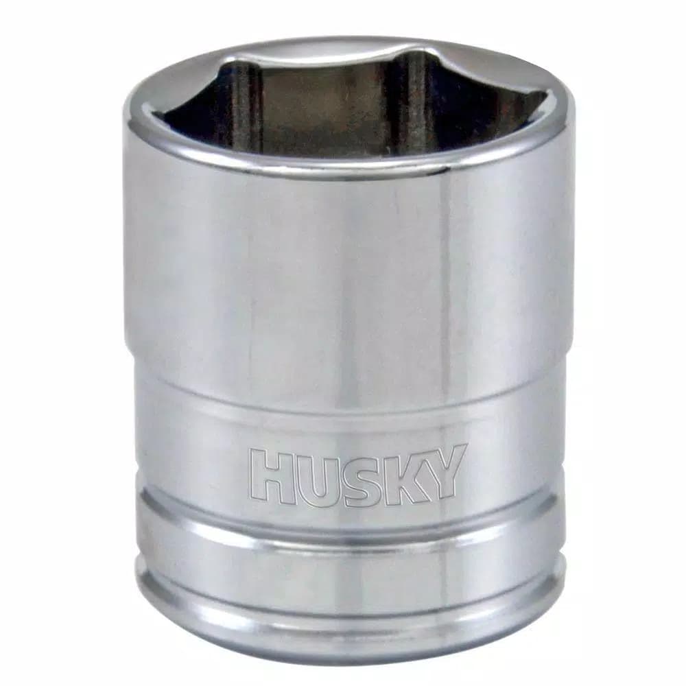 Husky 5/8 in. 6-Point SAE Standard Socket, 3/8 in. Drive, Intermediate Depth