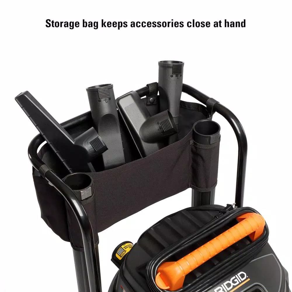 RIDGID 16 Gal. 6.5 Peak HP Stainless Steel Wet/Dry Shop Vacuum with 2.5 in. Locking Accessories