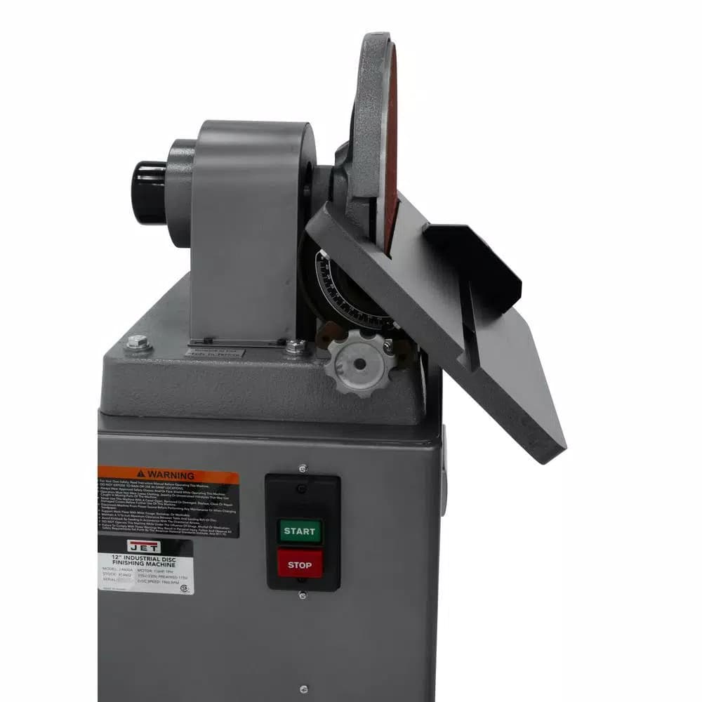 JET J-4400A 12 in. Industrial Disc Sander, 1.5 HP, 115/230V Metalworking and Woodworking